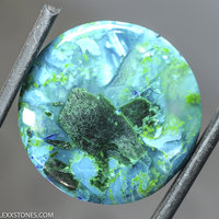 Morenci Mine Gem Silica Chatoyant Chrysocolla Malachite Azurite Lexx Stones