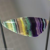 Colorful Banded Argentine Rainbow Fluorite Cabochon Hand Crafted by Lexx Stones 130 Carats