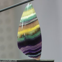 Colorful Banded Argentine Rainbow Fluorite Cabochon Hand Crafted by Lexx Stones 130 Carats