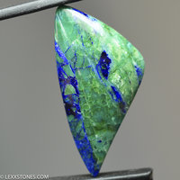 Bisbee Azurite Malachite Asymmetric Cabochon Hand Crafted by LEXX STONES 21 Carats