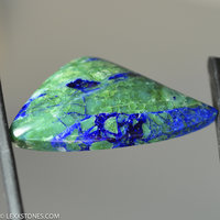 Bisbee Azurite Malachite Asymmetric Cabochon Hand Crafted by LEXX STONES 21 Carats