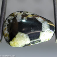 Edward's Black Nephrite Jade  Gemstone Cabochon Hand Crafted by LEXX STONES 38Carats