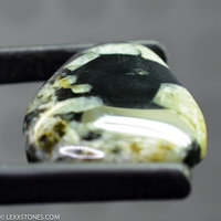 Edward's Black Nephrite Jade  Gemstone Cabochon Hand Crafted by LEXX STONES 38Carats