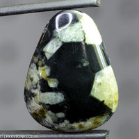 Edward's Black Nephrite Jade  Gemstone Cabochon Hand Crafted by LEXX STONES 38Carats