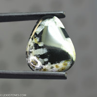 Edward's Black Nephrite Jade  Gemstone Cabochon Hand Crafted by LEXX STONES 38Carats