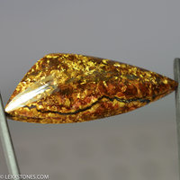 Sparkly Chatoyant Golden Amphibolite  Gemstone Cabochon Hand Cut And Polished By LEXX STONES 64 Carats
