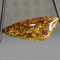 Sparkly Chatoyant Golden Amphibolite  Gemstone Cabochon Hand Cut And Polished By LEXX STONES 64 Carats