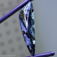 Flashy Rare Chatoyant Namibian Electric Blue Purple Pietersite Gemstone Cabochon Hand Crafted By LEXX STONES 59 Carats