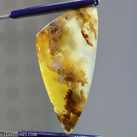Colofrul Pink Lady Plume Agate Gemstone Cabochon Hand Crafted By Lexx Stones 65 Carats