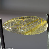 Natural Brazilian Rutilated Quartz Gemstone Cabochon Hand Crafted By LEXX STONES 20 Carats