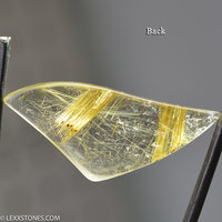 Natural Brazilian Rutilated Quartz Gemstone Cabochon Hand Crafted By LEXX STONES 38.5 Carats
