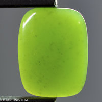 High Grade Wyoming Apple Green Nephrite Jade Gemstone Cabochon Hand Carved by LEXX STONES 19.5 Carats