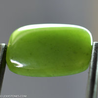 High Grade Wyoming Apple Green Nephrite Jade Gemstone Cabochon Hand Carved by LEXX STONES 19.5 Carats