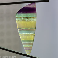 Colorful Banded Argentine Rainbow Fluorite Cabochon Hand Crafted by Lexx Stones 67 Carats