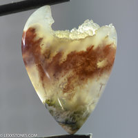 Colofrul Botryoidal Nyssa Plume Agate Gemstone Cabochon Hand Crafted By Lexx Stones 38 Carats