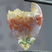 Colofrul Botryoidal Nyssa Plume Agate Gemstone Cabochon Hand Crafted By Lexx Stones 38 Carats