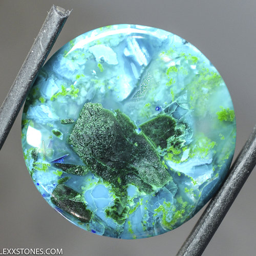 Morenci Mine Gem Silica Chatoyant Chrysocolla Malachite Azurite Lexx Stones