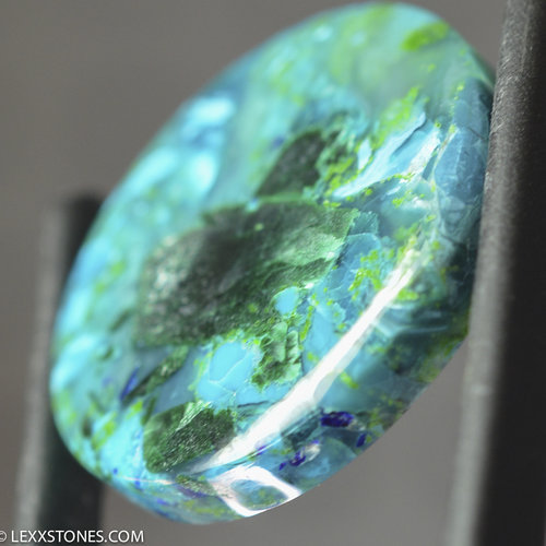 Morenci Mine Gem Silica Chatoyant Chrysocolla Malachite Azurite Lexx Stones