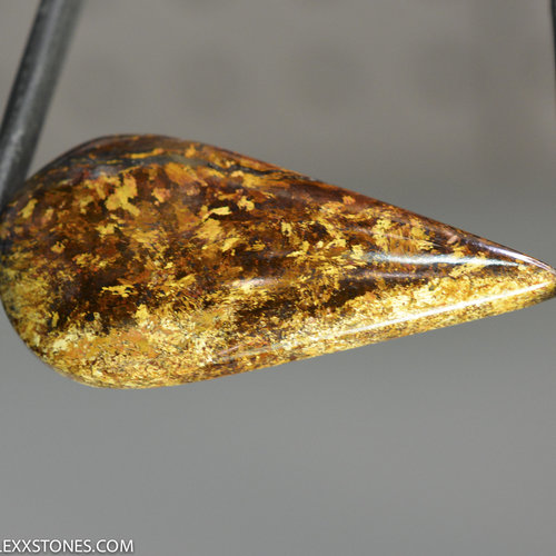 Chatoyant Golden Amphibolite Gemstone Cabochon Hand Cut And Polished By LEXX STONES 40 Carats