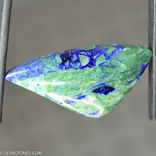 Bisbee Azurite Malachite Asymmetric Cabochon Hand Crafted by LEXX STONES 21 Carats