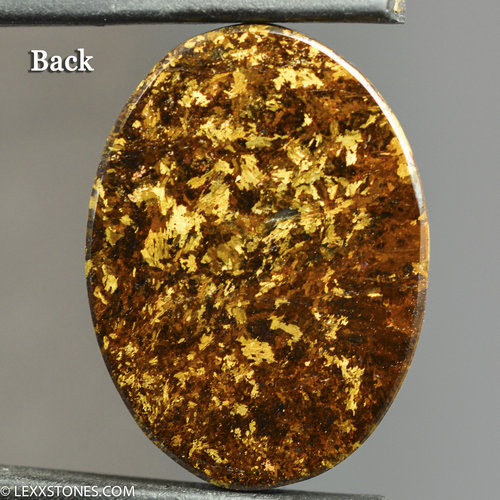 Chatoyant Golden Amphibolite Gemstone Cabochon Hand Cut And Polished By LEXX STONES 37 Carats