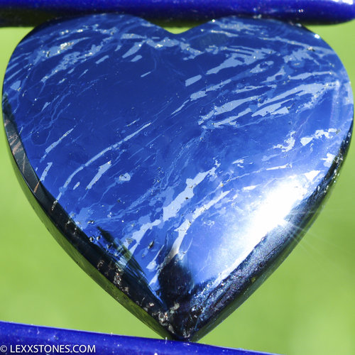 Rare High Grade Butte Iridescent Covellite Gemstone Heart Cabochon Hand Crafted By LEXX STONES 102 Carats