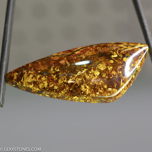 Sparkly Chatoyant Golden Amphibolite  Gemstone Cabochon Hand Cut And Polished By LEXX STONES 64 Carats