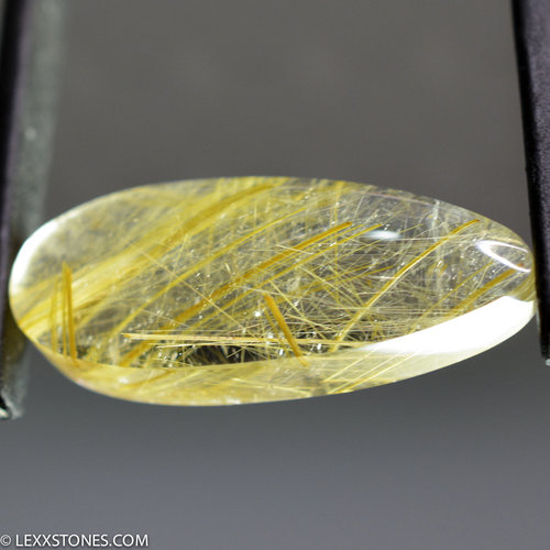 Natural Brazilian Rutilated Quartz Gemstone Cabochon Hand Crafted By LEXX STONES 20 Carats