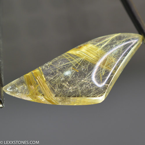 Natural Brazilian Rutilated Quartz Gemstone Cabochon Hand Crafted By LEXX STONES 38.5 Carats