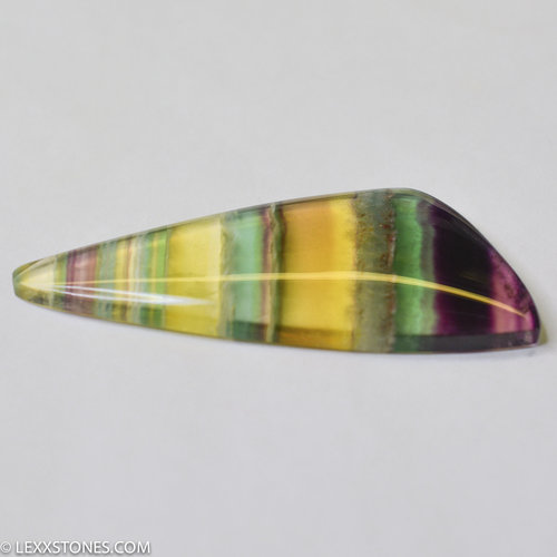 Colorful Banded Argentine Rainbow Fluorite Cabochon Hand Crafted by Lexx Stones 67 Carats