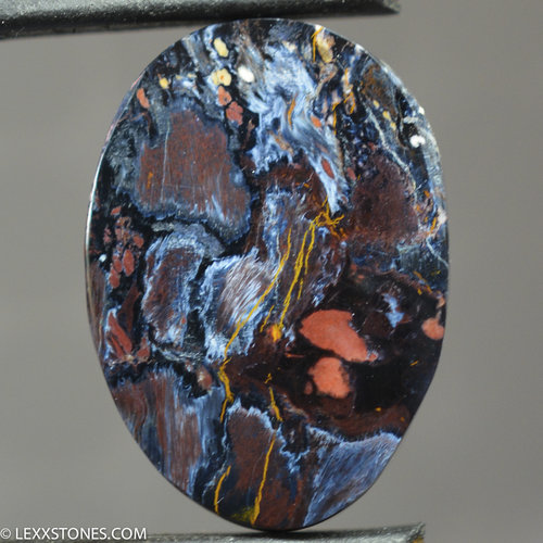 High Chatoyancy "Dragon's Blood" Namibian Purple Pietersite Gemstone Cabochon Hand Crafted By LEXX STONES 23 Carats