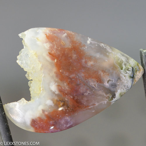 Colofrul Botryoidal Nyssa Plume Agate Gemstone Cabochon Hand Crafted By Lexx Stones 38 Carats