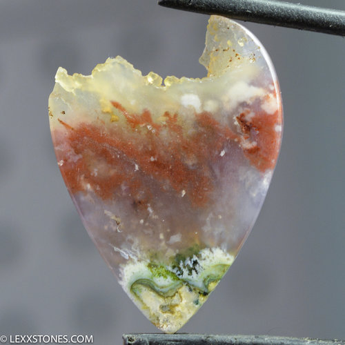 Colofrul Botryoidal Nyssa Plume Agate Gemstone Cabochon Hand Crafted By Lexx Stones 38 Carats