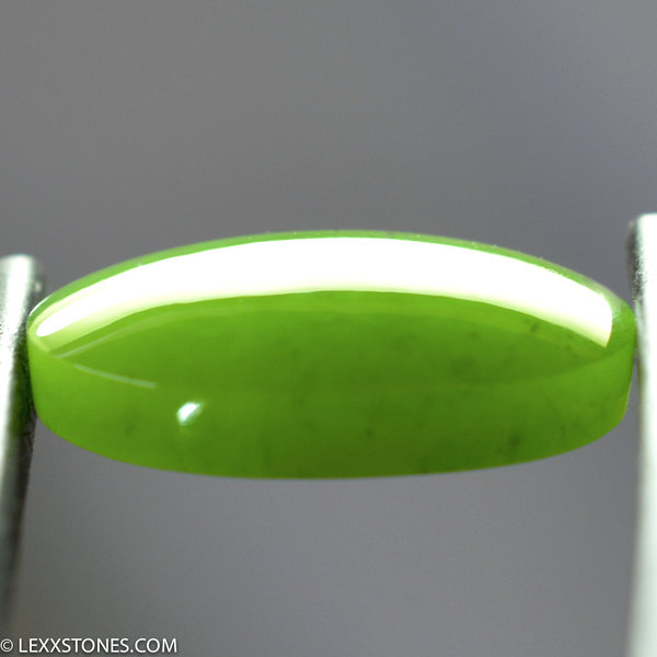 High Grade Wyoming Apple Green Nephrite Jade Gemstone Cabochon Hand Carved by LEXX STONES 19 Carats